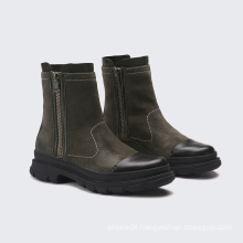 Wholesale Outdoor Suede Leather Zipper Warm High Top Long Boots For Men